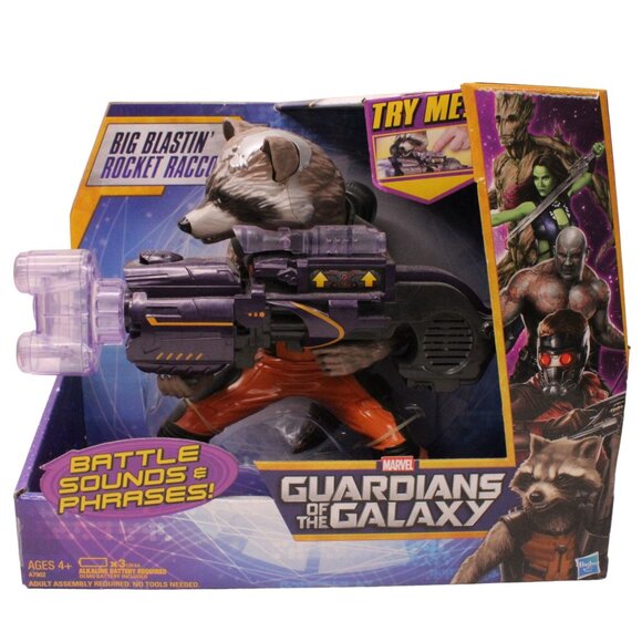 Vintage 2013 Hasbro Marvel Guardians of the Galaxy Big Blastin' Rocket Raccoon - Picture 1 of 7